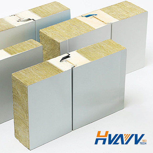 PU- en Rockwool -toebroodjie -paneel isolasiebord vir muurisolasie Uitstekende termiese geleidingsvermoë, brandweerstand