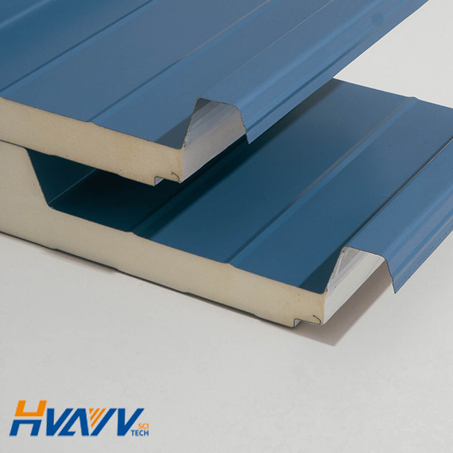 PIR PU Sandwich Panel Composite Byggnadsmaterial för byggbransch med utmärkt termisoleringstakisolering