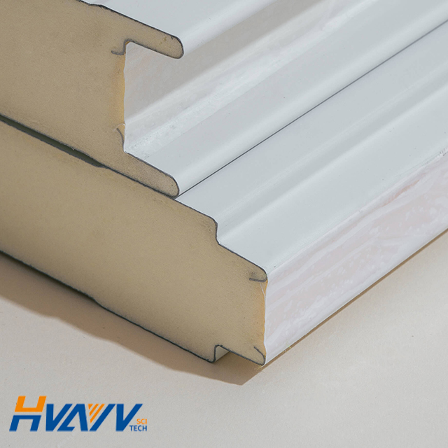 Сэндвич -панели Huayu PIR и PU для современной строительной теплоэффективности, пожарной безопасности и конструктивной целостности